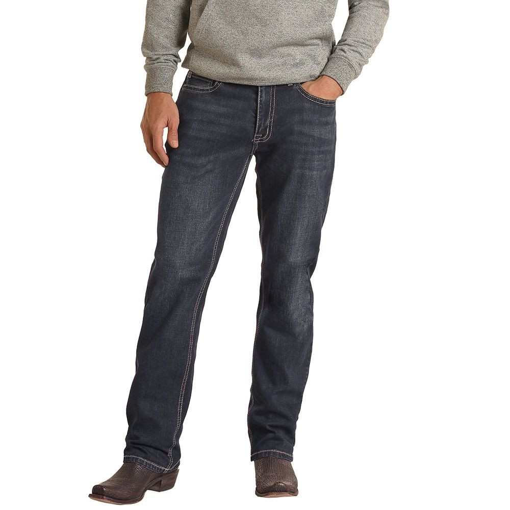Men&#39;s Hooey Double Barrel Rope Stitch Stackable Relaxed Fit Boot Leg Jean HMTBD03078