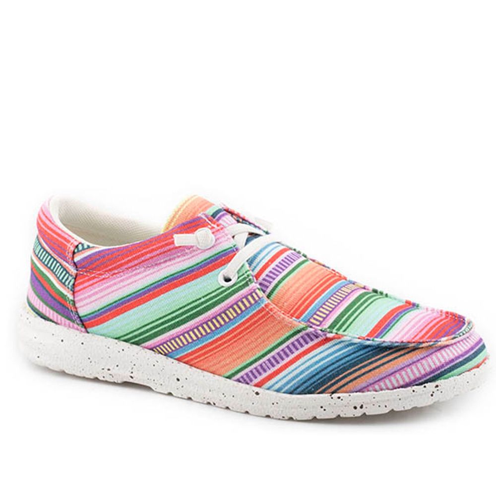 Roper Kid&#39;s Pink Serape Canvas Two Eyed Chukka 3109