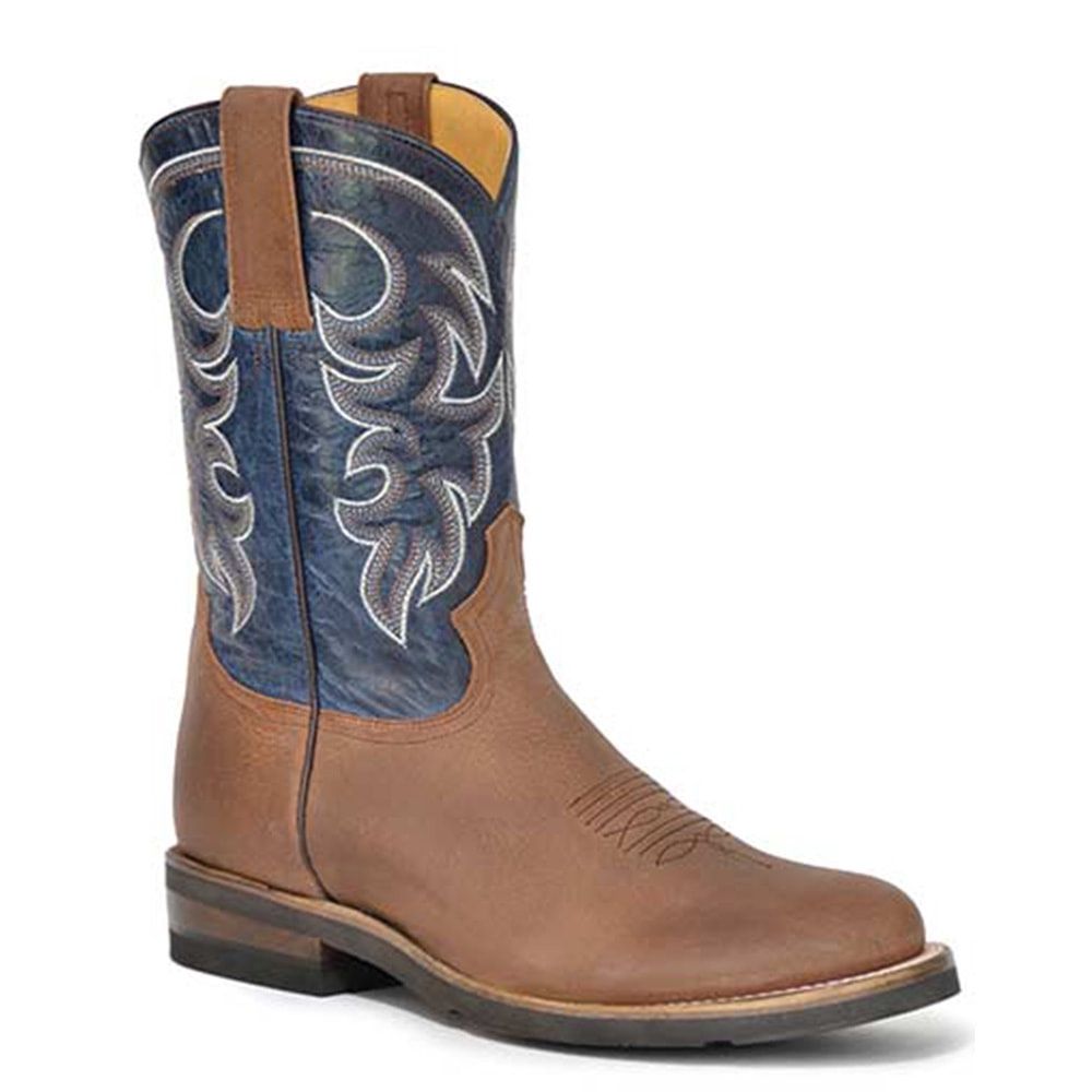 Roper Men&#39;s Round Toe Waxy Tan Leather Vamp 8504