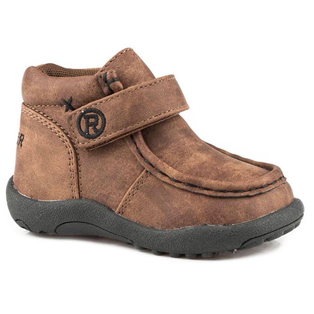 Roper Toddlers Chukka W/Faux Leather Vintage Brown 3609