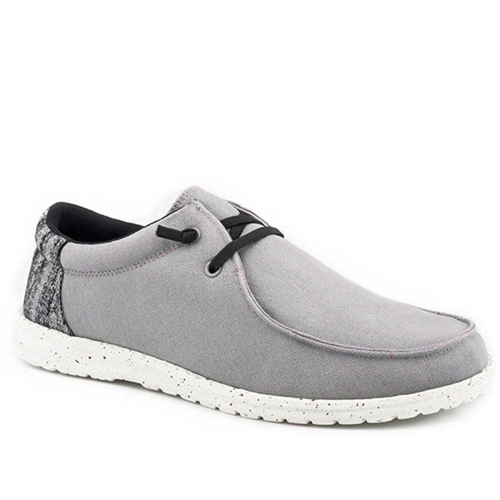 Roper Men&#39;s Hang Loose Grey Canvas with Multi Heel Shoes