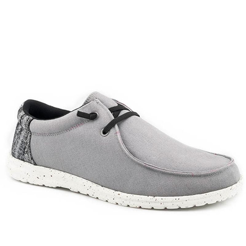 Roper Men&#39;s Hang Loose Grey Canvas with Multi Heel Shoes