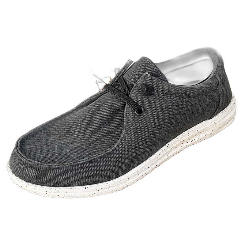 Roper Men&#39;s Black Canvas Light Weight Memory Foam Low Chukka