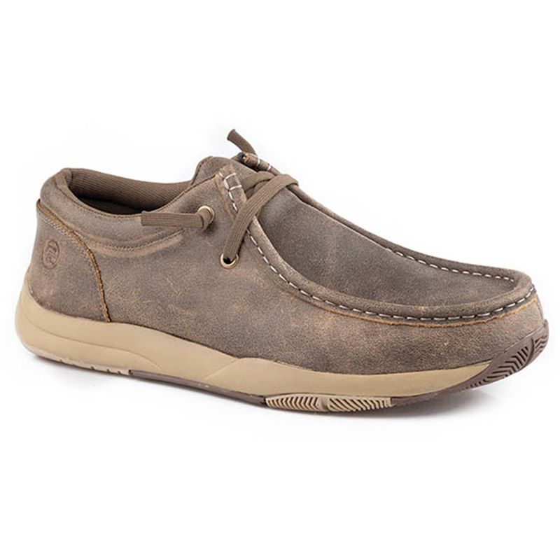 Roper Men&#39;s Rustic Brown Leather Chukka 3152