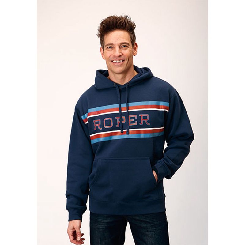 Roper Men&#39;s Pullover Navy Hooded Sweatshirt
