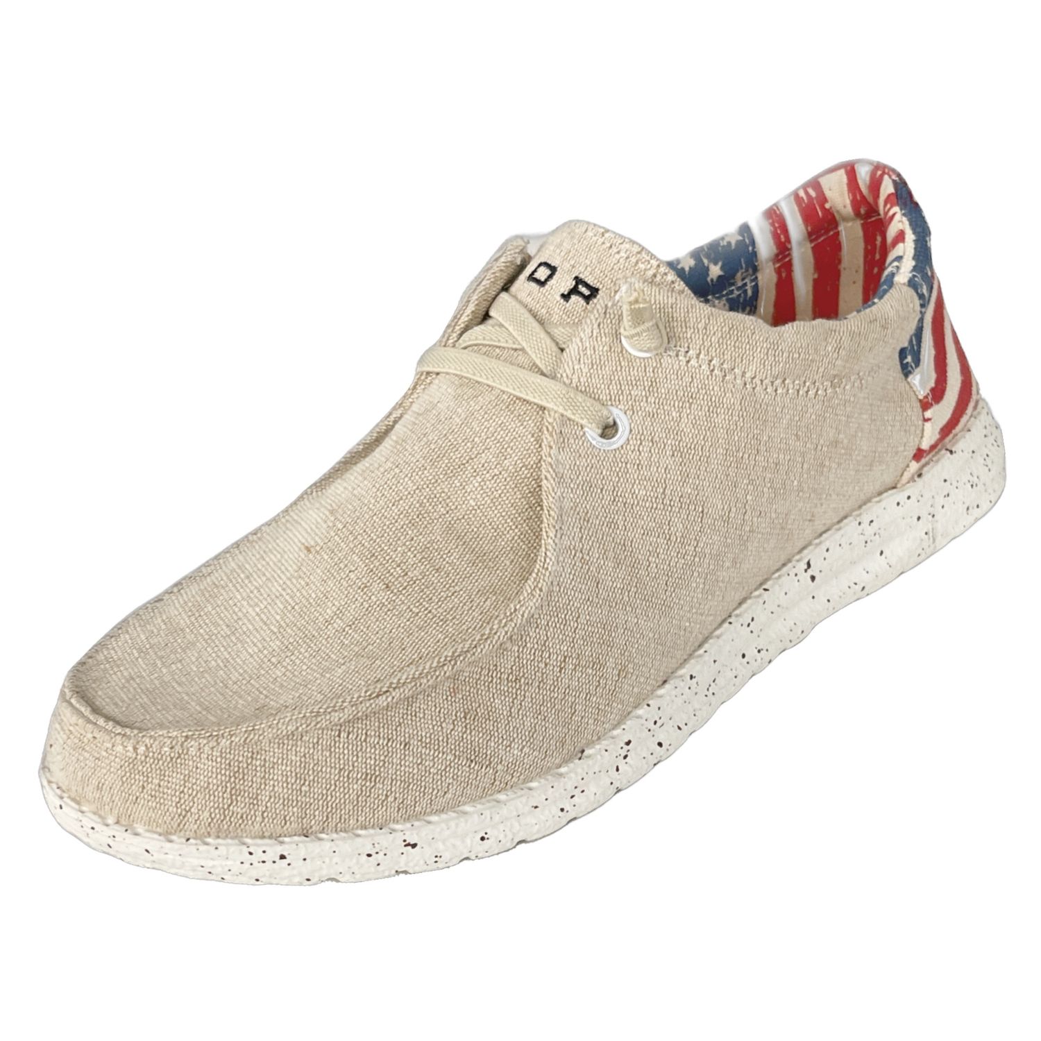 Roper Men&#39;s Beige Canvas With Flag Heel Design Chukka