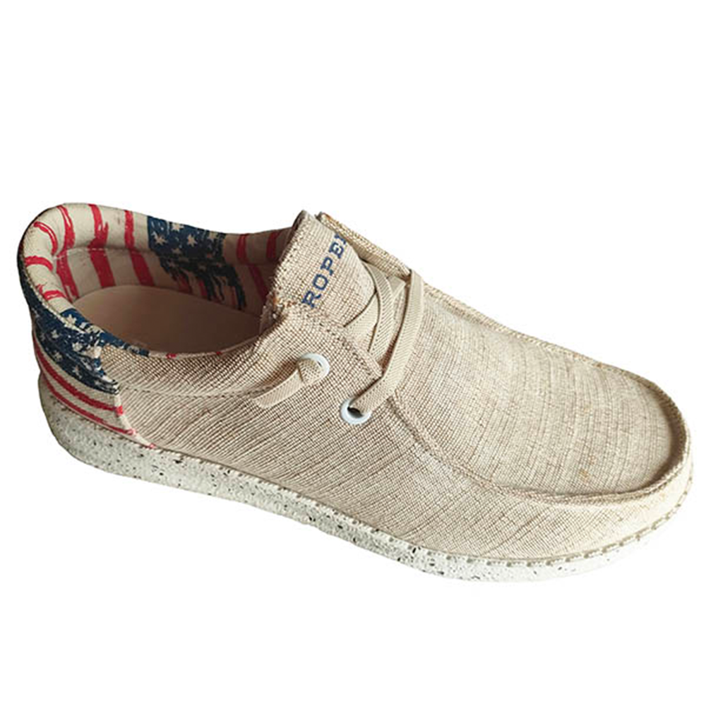 Roper Women&#39;s Hang Loose Beige with Flag Heel 2983