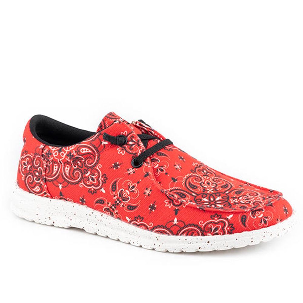 Roper Women&#39;s Hang Loose Red Bandana Shooes 3179