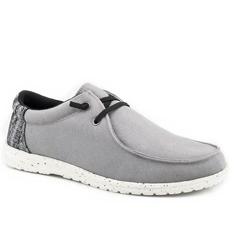 Roper Women&#39;s Hang Loose Grey Canvas Multi Heel Shoes