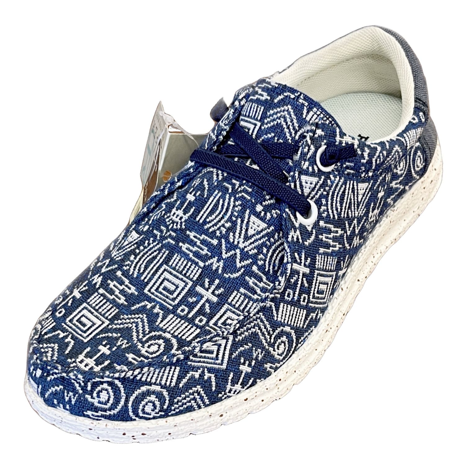 Roper Women&#39;s Eva Navy &amp; Beige Aztec Low Chukka