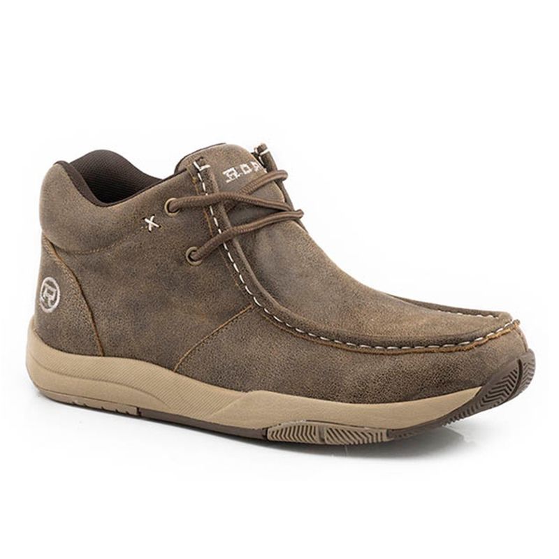 Roper Women&#39;s Clearcut Tan Vintage Antiqued Leather Shoe 0279