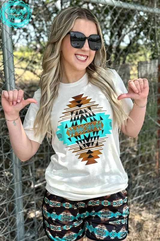 Sterling Kreek The Sandy Aztec Tee Shirt