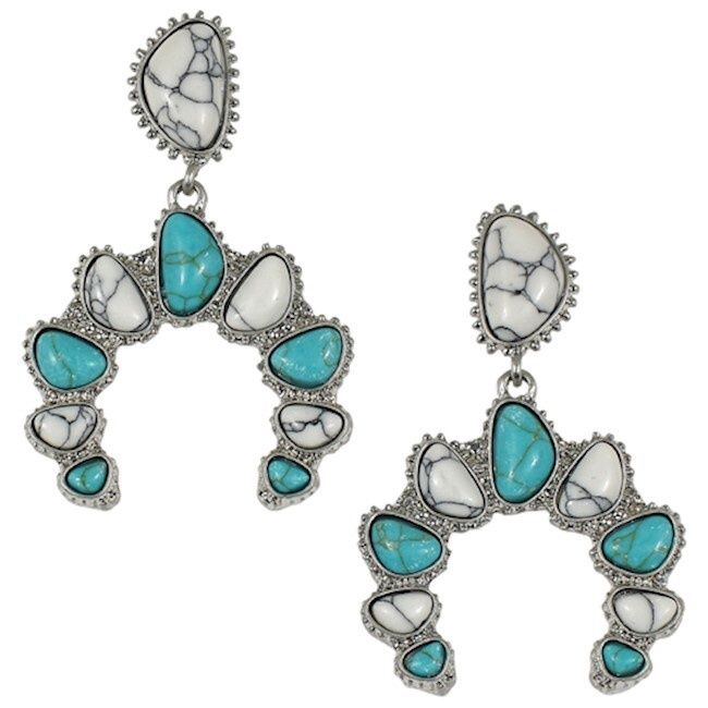 Trenditions Justin Earrings Naja Charm Accented W/Colored Stones 23031EJ1