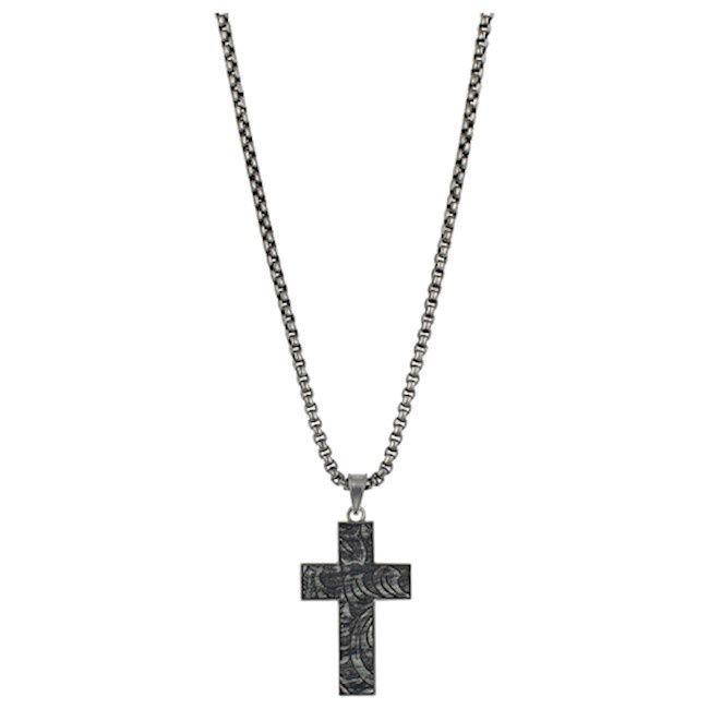 Trenditions Justin Necklace Reversible Cross on 24&quot; Box Chain 23047NJ1