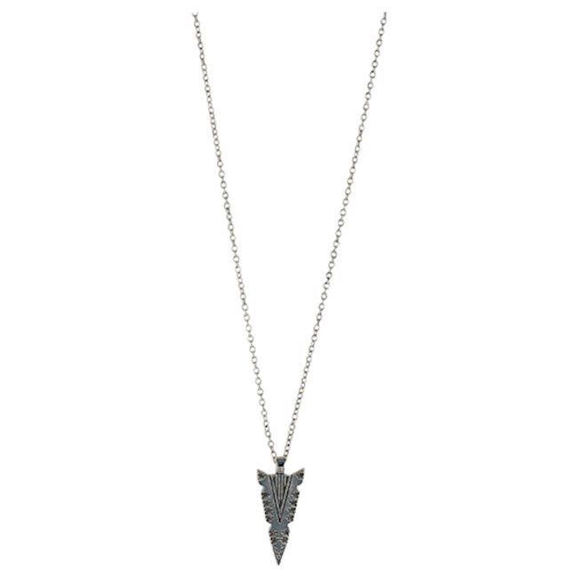 Trenditions Women&#39;s 22167NJ1 Justin Silver Arrowhead Necklace