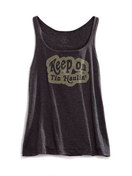 Tin Haul Women&#39;s Dark Grey Keep in Tin Hauling Tank