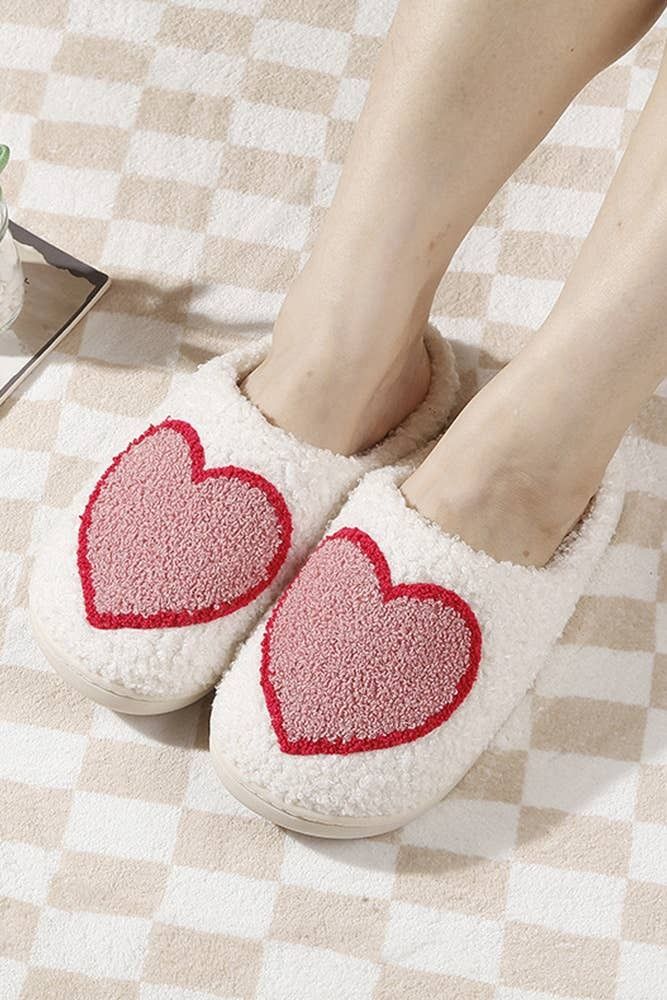 Valentine Heart Fleece Warm Slipper MMD041