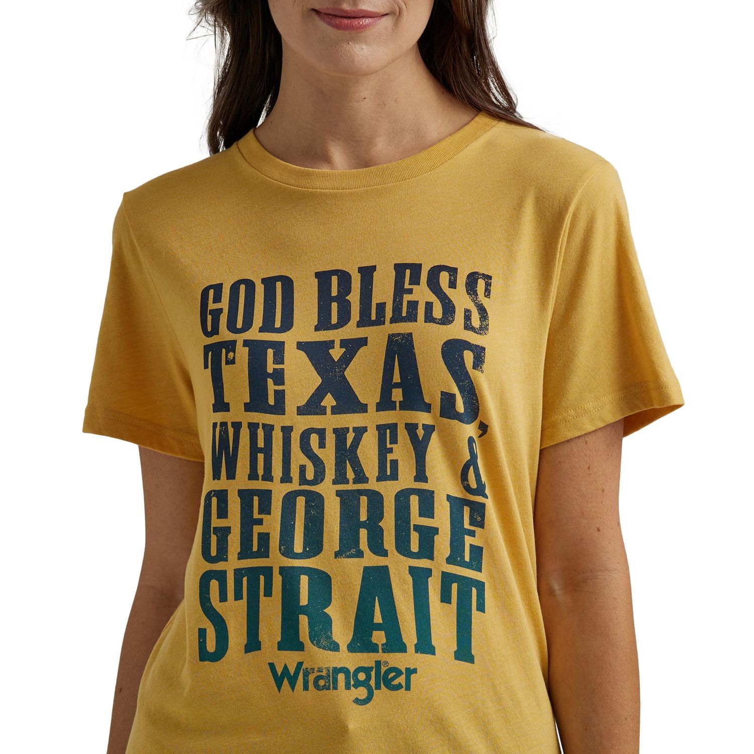 Wrangler Women&#39;s George Strait Short Sleeve God Bless Texas T-Shirt 112344188