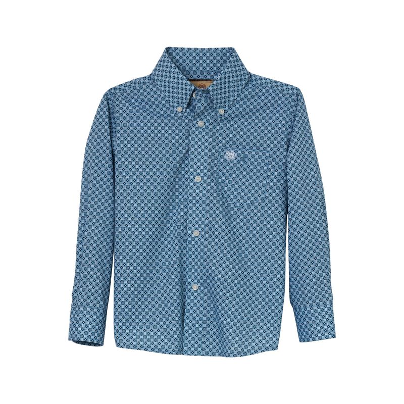 Wrangler Boy&#39;s Classic Long Sleeve Blue 112344423