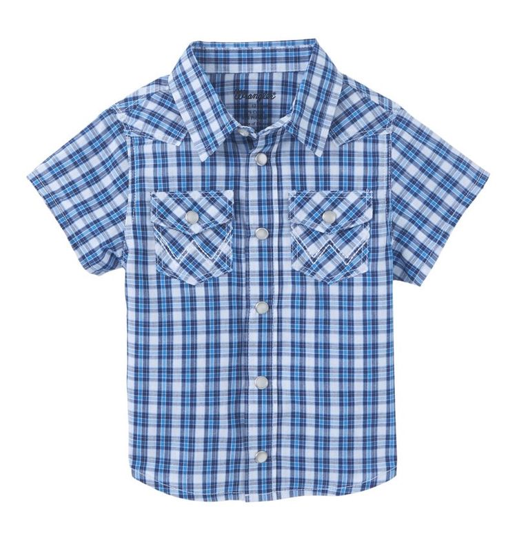 Wrangler Boy&#39;s Blue Woven Shirt 112346300