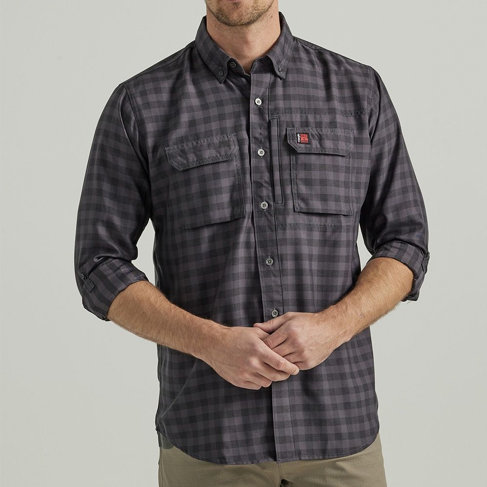 Wrangler Riggs Men&#39;s Grey Technical Work Shirt 112333554