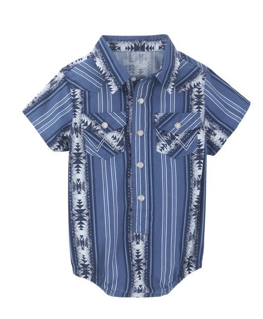 Wrangler Boys Western Bodysuit Blue 112346301