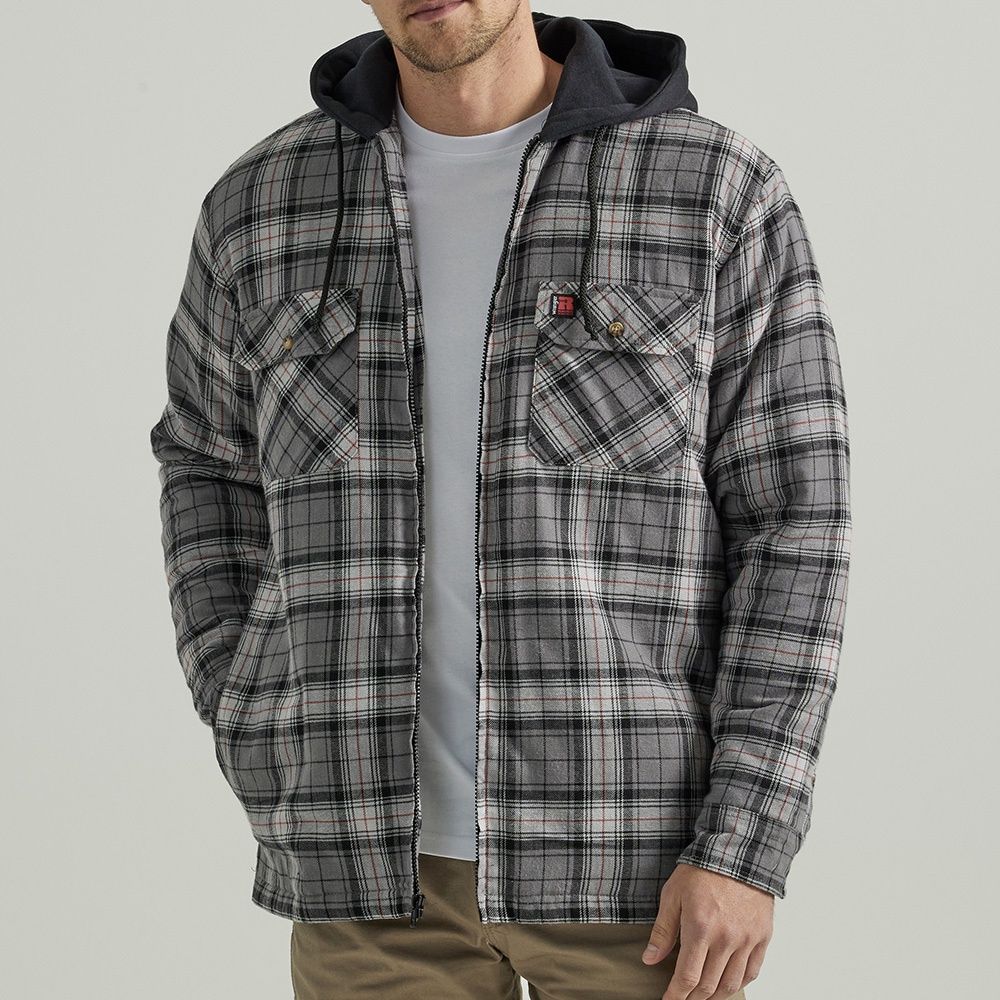 Wrangler Riggs Grey Flannel Hooded Jacket 112330053