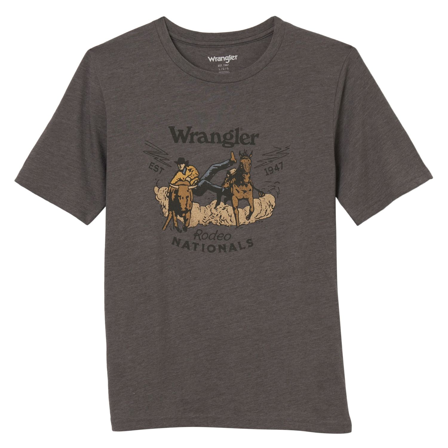 Wrangler Boy&#39;s Buckle Graphic T-Shirt in Midnight Navy Heather 112344154