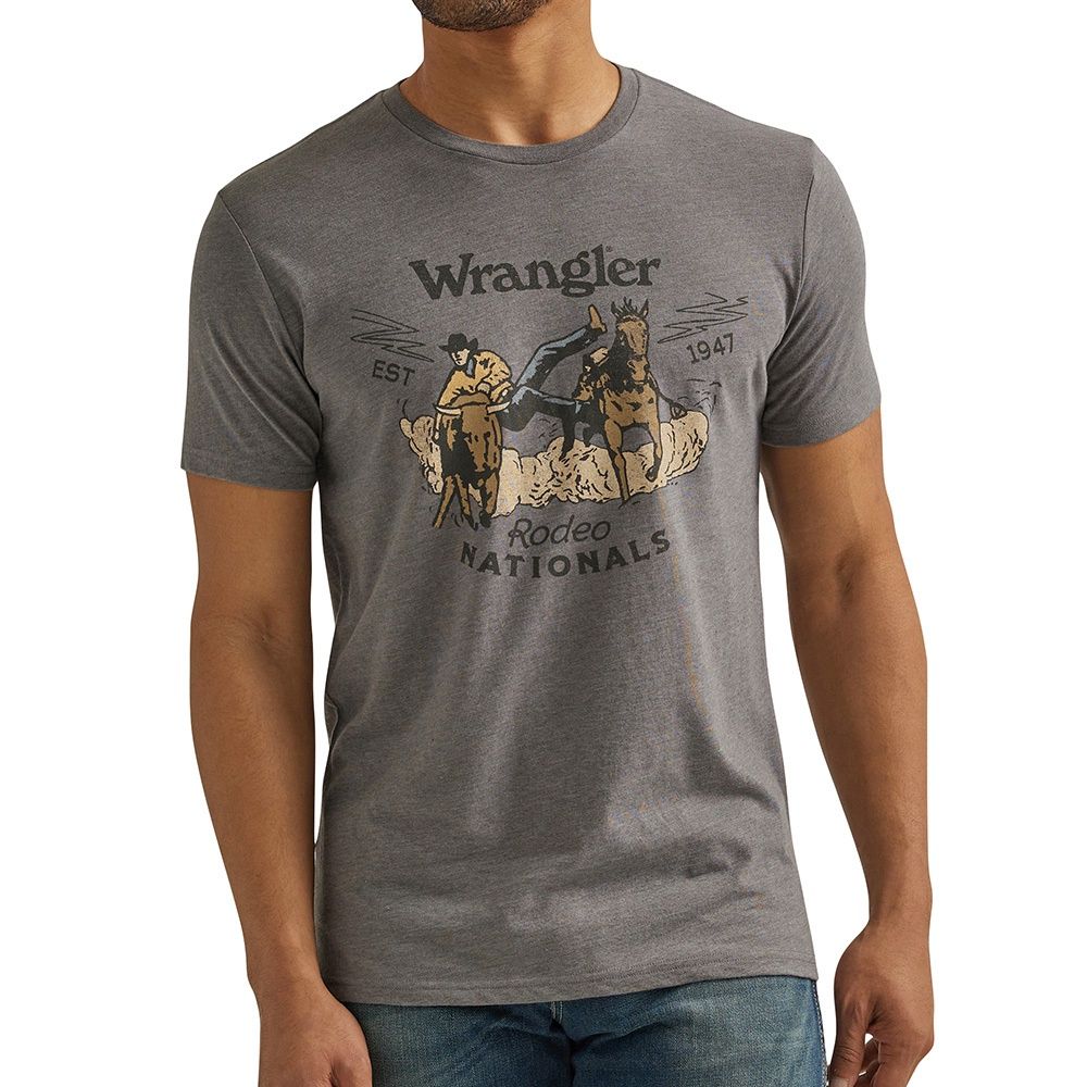 Wrangler Men&#39;s Short Sleeve T-Shirt Graphite Heather 112344129