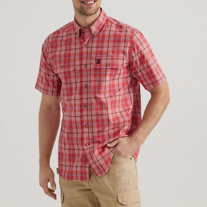 Wrangler Riggs Workwear Foreman Plaid Shirt - Red 112343524