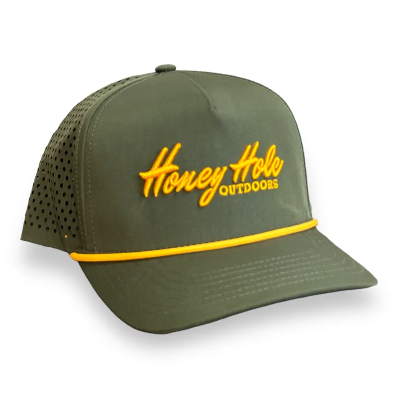Honey Hole Performance Rope Hat - Heritage - Olive Green