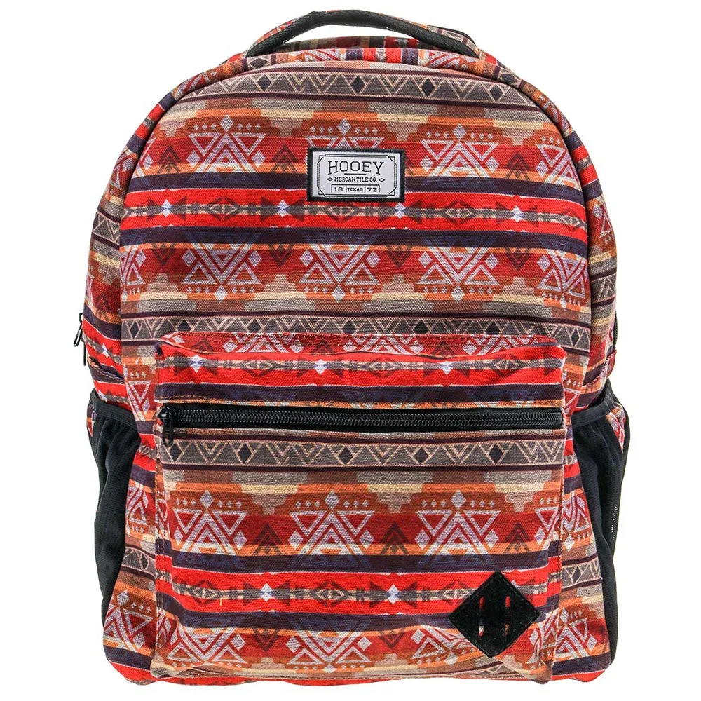 Hooey Recess Backpack Red/Tan/Black W/Black/Tan Accents BP051RDBK