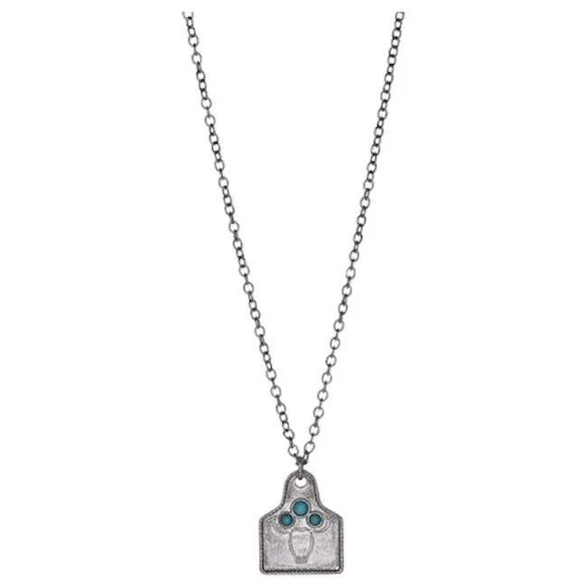 Trenditions Justin Necklace Cow Tag W/Steer Head 23148NJ1