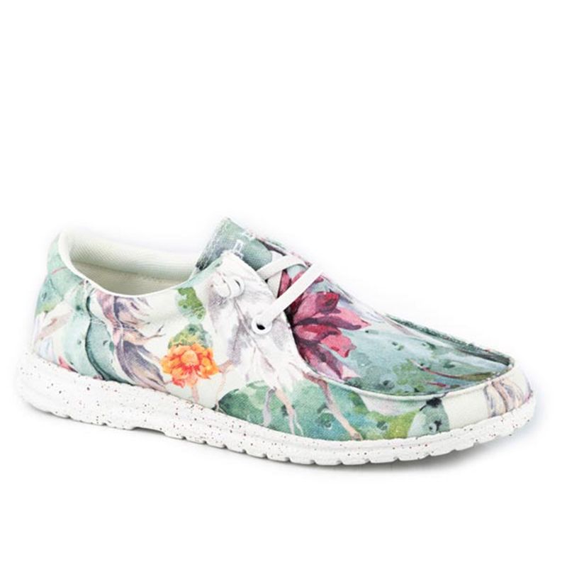 Roper Women&#39;s Hang Loose Multi Cactus Print  Shoes 3320