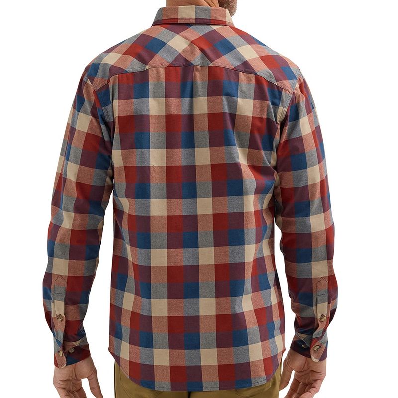 Wrangler Men's Riggs Long Sleeve Red Plaid Work Shirt 112350132