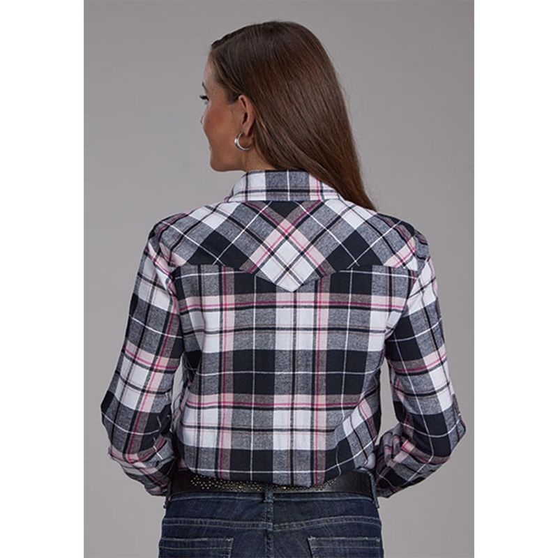 Roper Women's Flannel Black/Pink Shirt