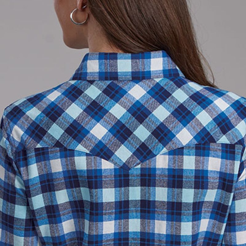 Roper Women's Flannel Blue Shirt