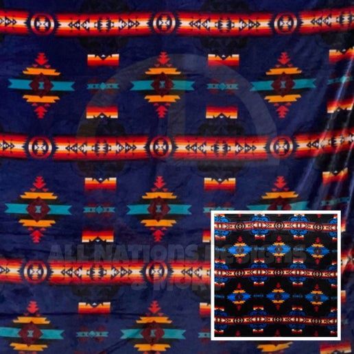 All Nation Designs Full Size Navy Traditional Blanket