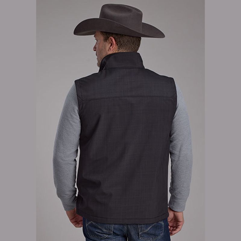 Roper Men's Charcoal Heather Technical Soft Shell Vest 6009