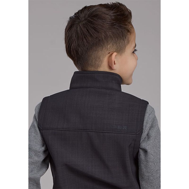 Roper Boy's Charcoal Heather Technical Soft Shell Vest