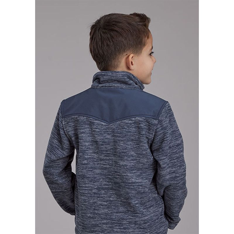 Roper Boy's Blue/Grey Micro Fleece Pullover 6170