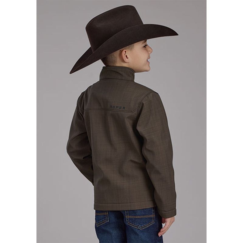 Roper Boy's Chocolate Heather Technical Soft Shell Jacket