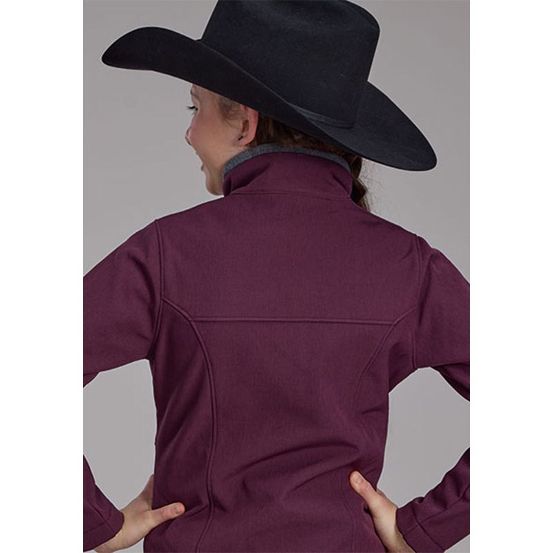 Roper Girl's Wine Heather Technical Soft Shell Jacket