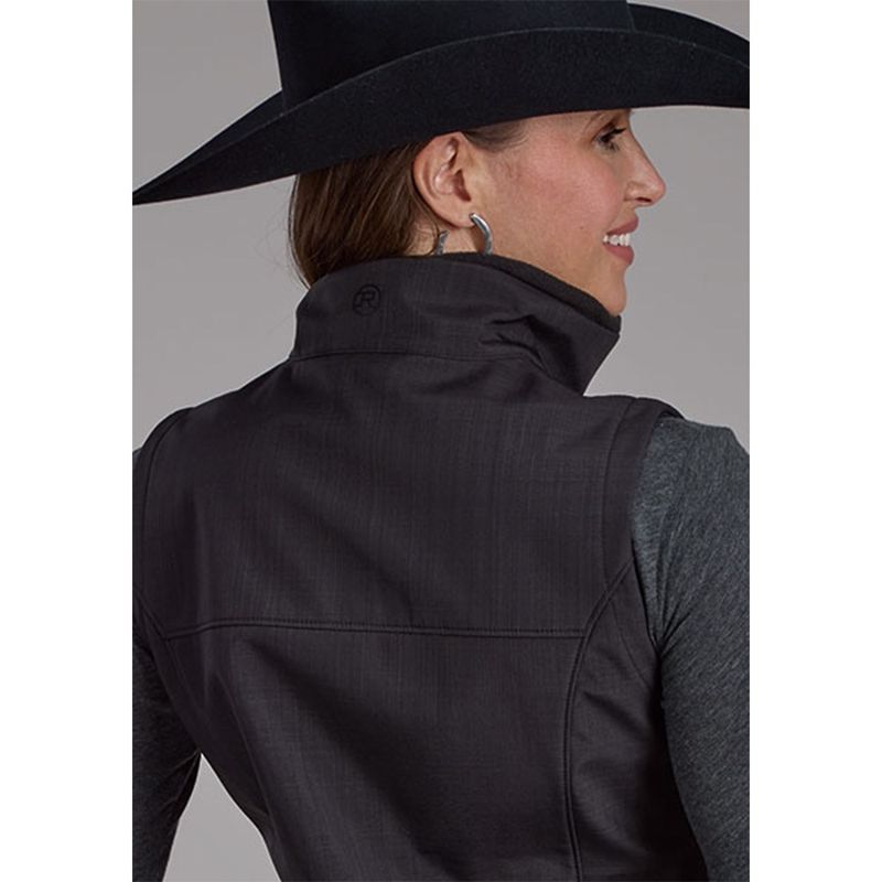 Roper Women's Charcoal Heather Technical Soft Shell Vest