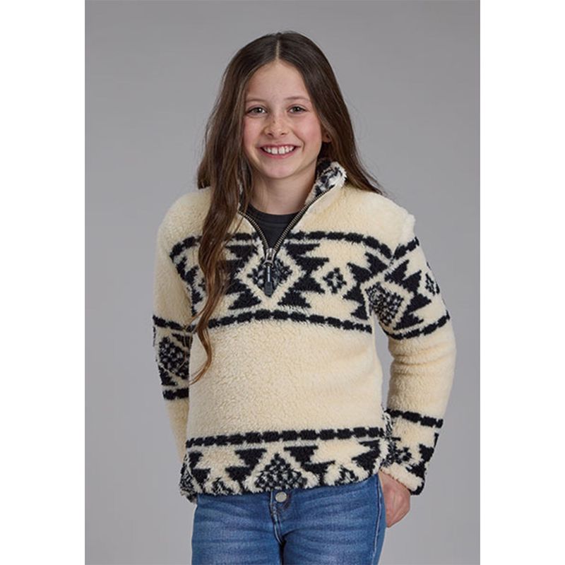 Roper Girl&#39;s Fuzzy Polar Fleece Pullover 6199