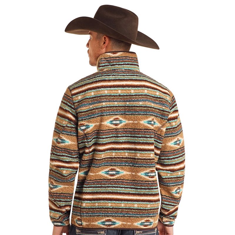 Rock &amp; Roll Denim Printed Berber Stripe Pullover