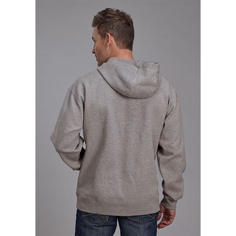 Roper Men's Cotton/Poly Heather Grey Hoodie Sweatshirt