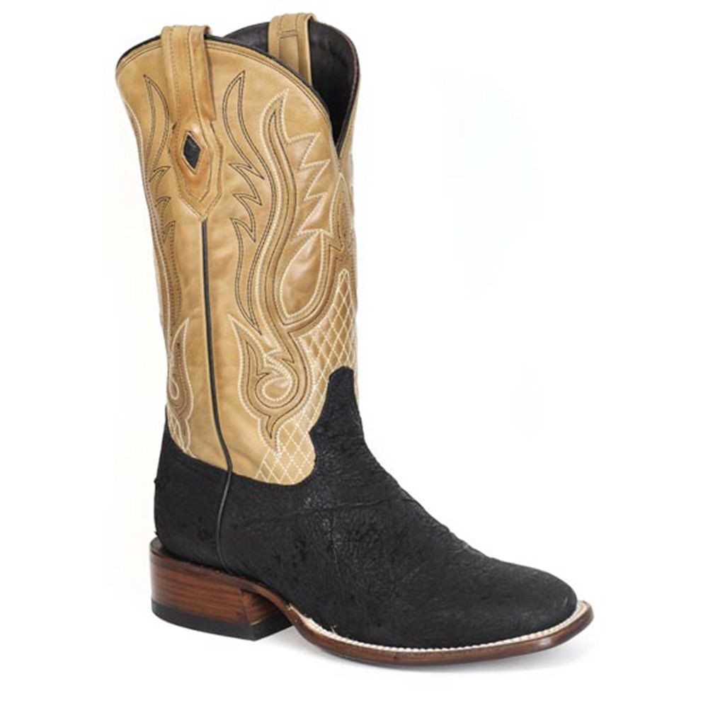 Stetson Men&#39;s Thunder Black Elephant Vamp Boots 0700, Size: 9D