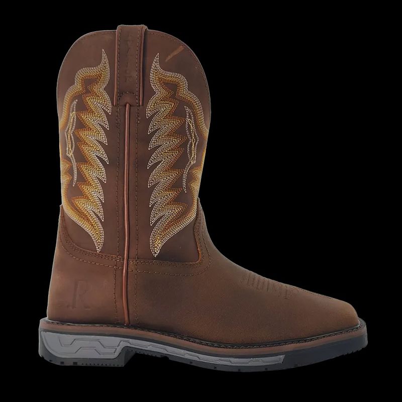 R. Watson Men's Cowhide Wide Square Crazy Horse Work Boots RW1804