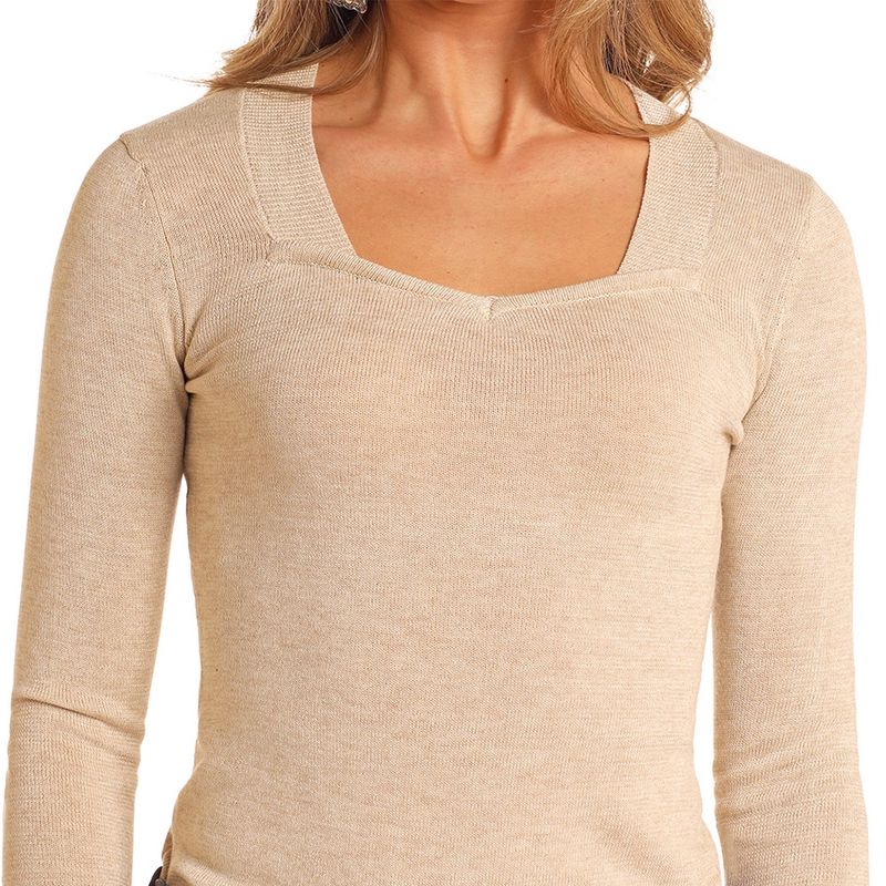 Rock &amp; Roll Denim Women's Natural Shimmer Sweater